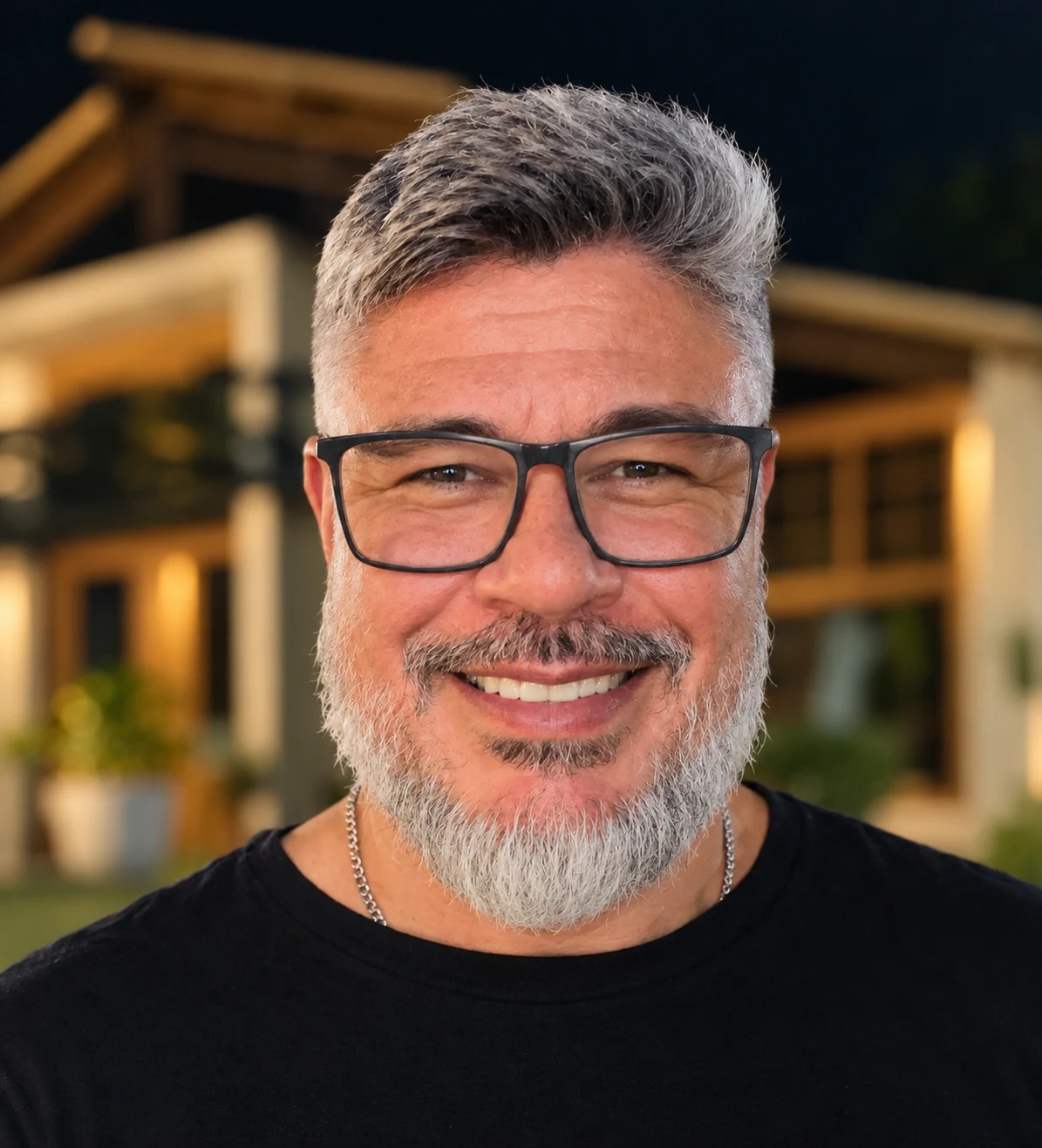 Retrato de Walace Balliana sorrindo e olhando diretamente para a câmera